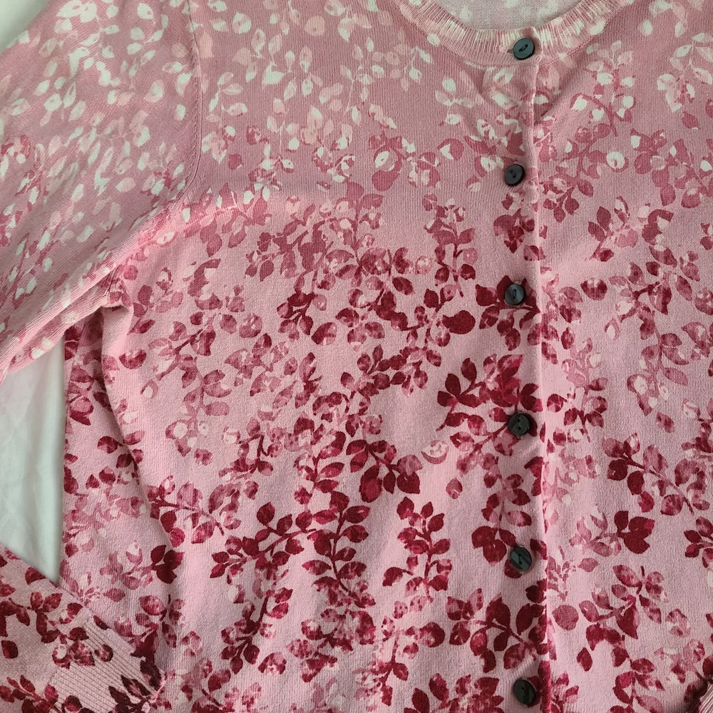 Karen Scott Pink Floral Cardigan - Picture 3 of 8